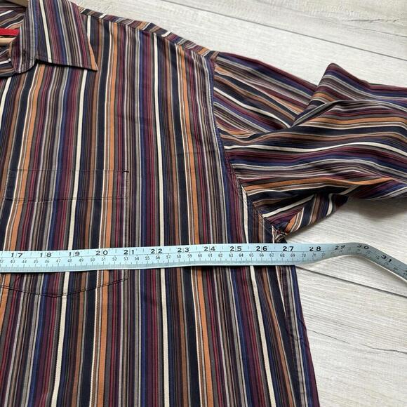 VTG Signum Striped Button-Up Shirt XL Multicolor Long Sleeve Cotton Germany Made - Picture 12 of 12